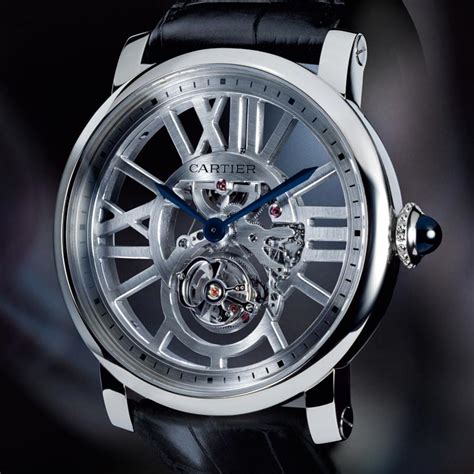 cartier rotonde tourbillon replica|cartier rotonde skeleton watch.